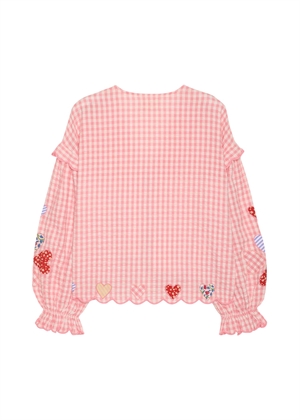 Kamal bluse Pink Checks Sissel Edelbo 
